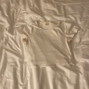 plain white crop top